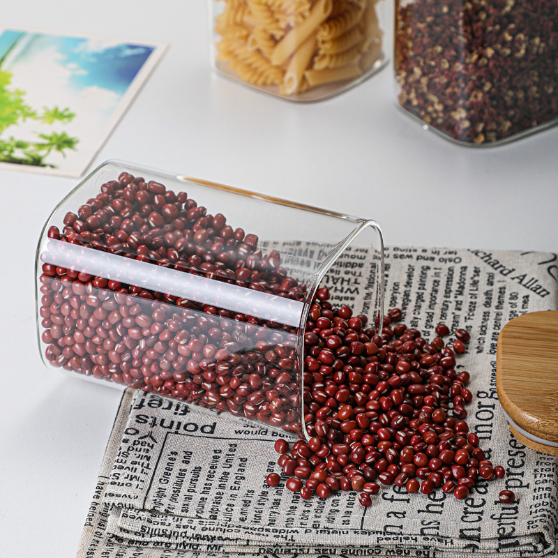 Bamboo Glass Tins Transparent  - đánh giá và giá Coffee Tea Drawer Organizer